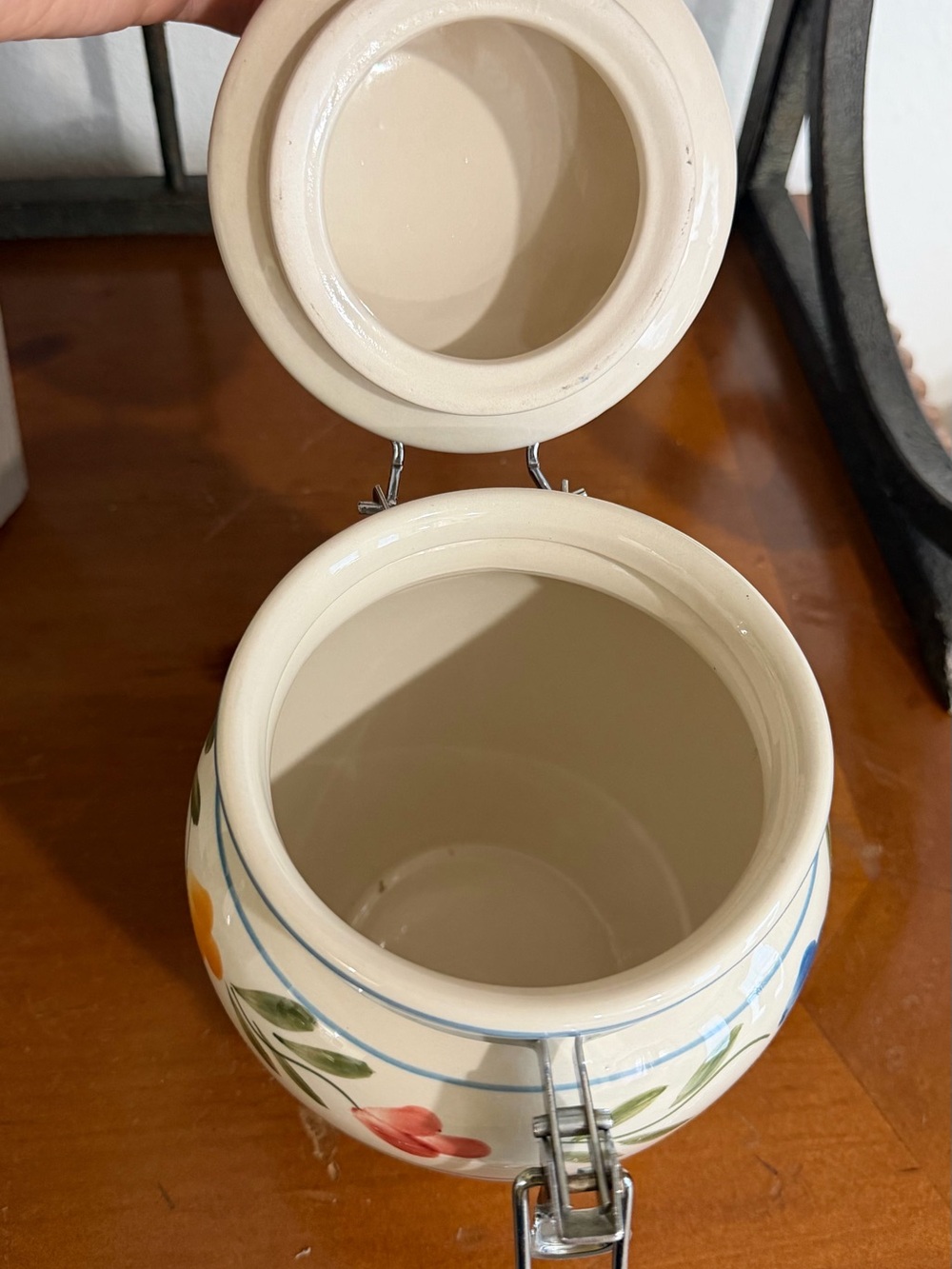 Vintage Gibson Ceramic Floral Canister Jar Storage Cottagecore Kitchen Decor - Picture 5 of 6